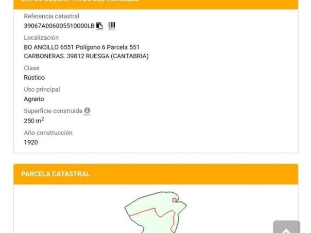 Terreno en Venta en Ruesga