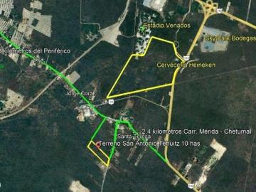 TERRENO EN VENTA EN SAN ANTONIO TEHUITZ, KANASIN, YUCATÁN