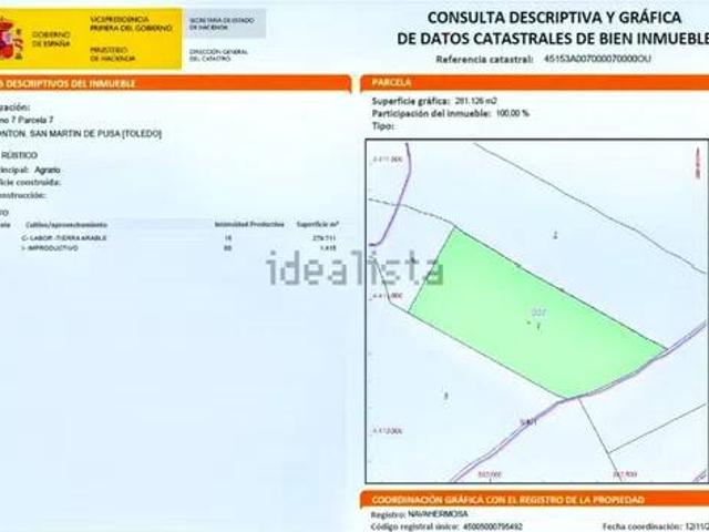 Terreno en Venta en San Martín de Pusa