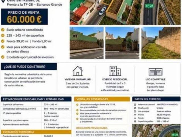 Terreno en Venta en Santa Cruz de Tenerife