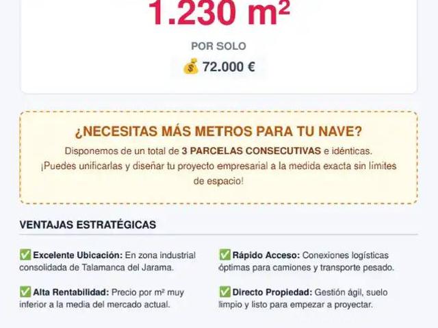 Terreno en Venta en Talamanca de Jarama