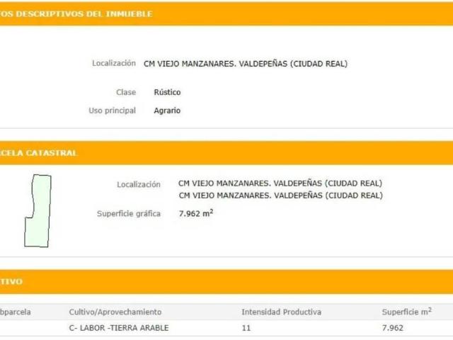 Terreno en Venta en Valdepeñas