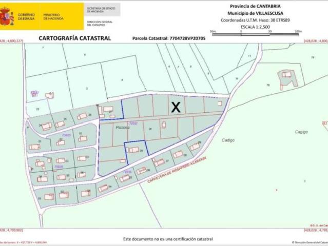 Terreno en Venta en Villaescusa Cantabria
