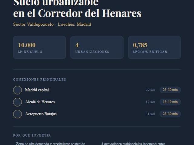 Terreno en venta Loeches