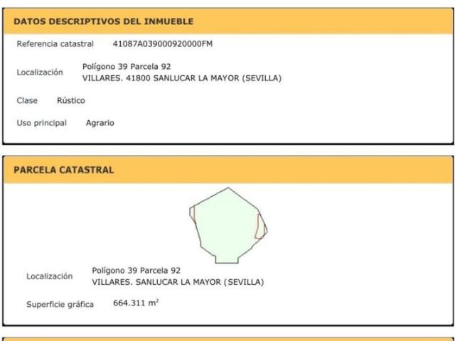 Terreno en venta Sanlúcar la Mayor