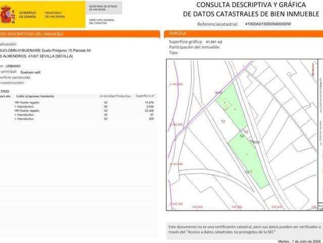 Terreno en venta Sevilla