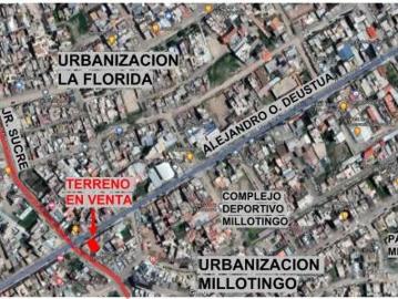 TERRENO EN VENTA 120M2, EN ALEJANDRO O. DEUSTUA, EL TAMBO, HUANCAYO
