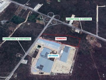 Terreno en Zona Industrial Kanasín de 9.4 ha a lado SkyPark salida a Cancún