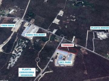 Terreno en Zona Industrial Kanasín de 9.4 ha a lado SkyPark salida a Cancún