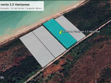 Terreno frente al mar en Champot?n Campeche, 100 ML, listo para escriturar