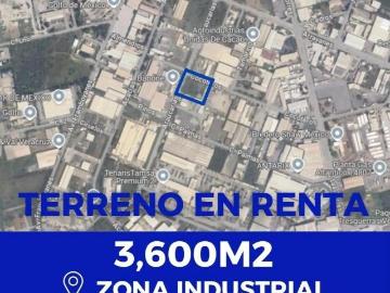 TERRENO INDUSTRIAL DE $3,600 mts2
