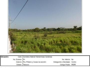 Terreno / Solar Cárdenas, Estado de Tabasco