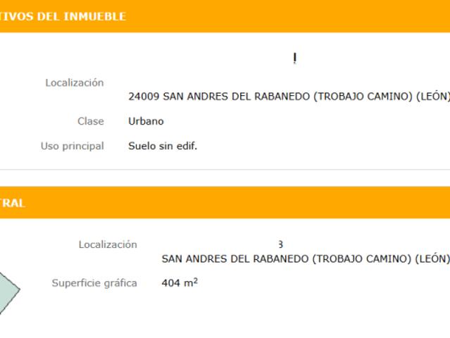 Terreno Urbano en Venta en San Andrés del Rabanedo, León