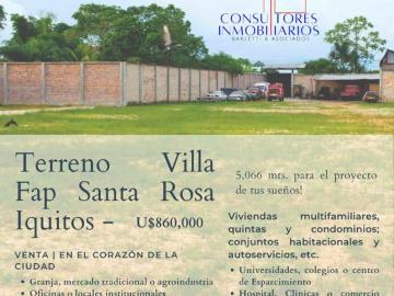 Terreno 5,066 mt2 en el corazón de la ciudad de Iquitos