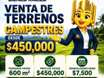 TERRENOS CAMPESTRES EN TAMPICO ALTO, CON 20% DE ENGANCHE Y 48 MENSUALIDADES PARA PAGAR