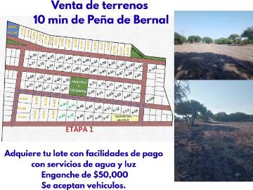 Terrenos en venta a 10 min de Peña de Bernal