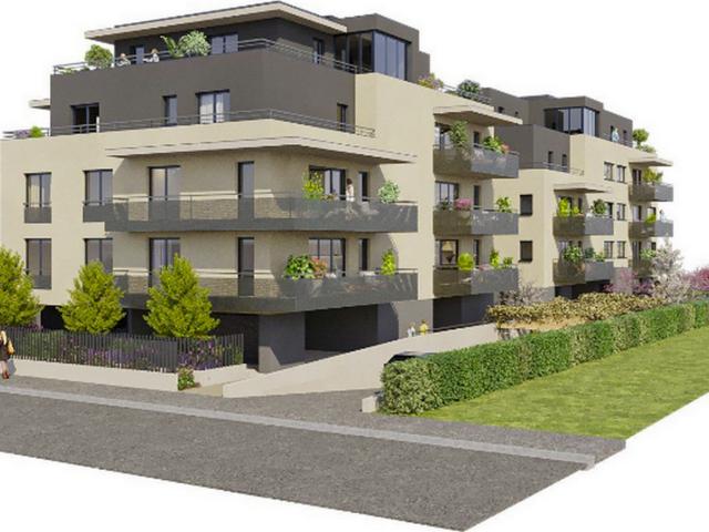 Thonon les Bains, attique de 4 pièces avec grande terrasse exposée Sud