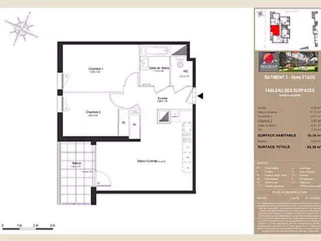 Thonon les Bains 74200 Achat / Vente appartement 3 pièces t3 parking