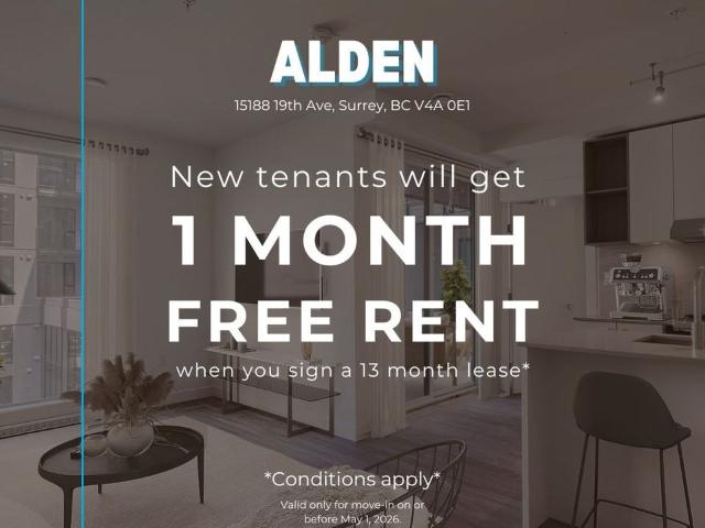 The Alden 2 Bedroom Apartment for Rent at 15188 19 Ave, Surrey, BC V4A 0E1 Semiahmoo Town Centre