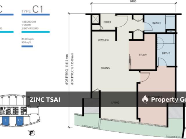 The Azure Residences {Save RM 56,900} 9 mins Walk to SS7 LRT Station_Directly Connected to Paradigm Mall Petaling Jaya