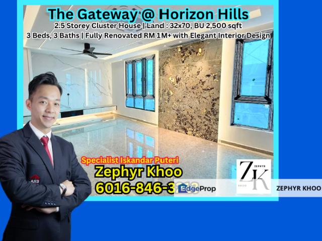 The Gateway @ Horizon Hills 2.5 Storey Cluster House For Sale Now!