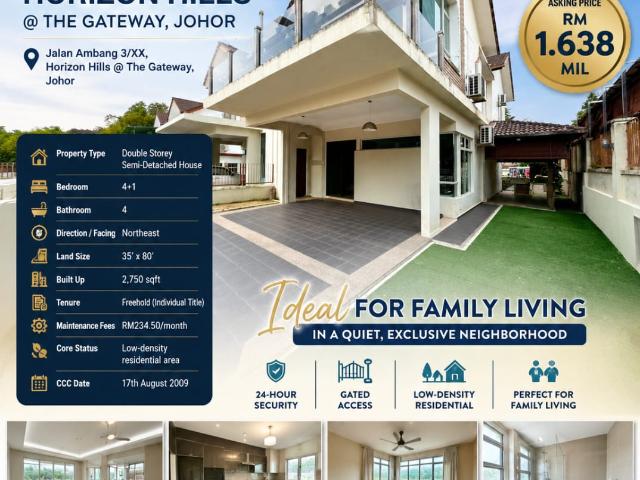 The Gateway @ Horizon Hills / 2 storey semi d 35x80