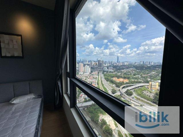 The Era Segambut Master Bedroom for rent KL Skyline view