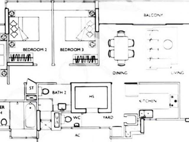 The Esta Condominium For Rent, $7,488, 3 Bed 3 Bath 1,347 sqft $5.56 psf