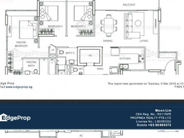 The Esta Condominium For Rent, $7,498, 3 Bed 3 Bath 1,346 sqft $5.57 psf