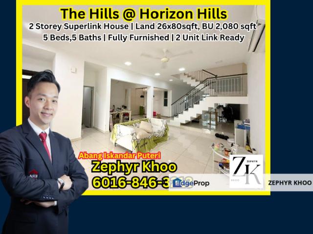 The Hills, Horizon Hills @ Iskandar Puteri Double Storey Super Link House for Sale !