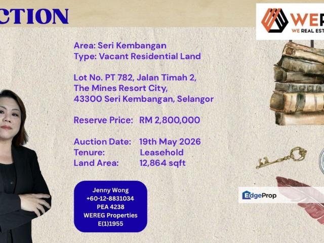 The Mines Resort City, Seri Kembangan, Selangor, Malaysia_Vacant Residential Land FOR AUCTION
