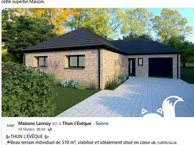 Thun l'Evêque 59141 Achat / Vente terrain