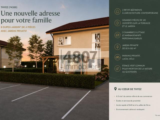 THYEZ Duplex T4 neufs avec jardin privatif
