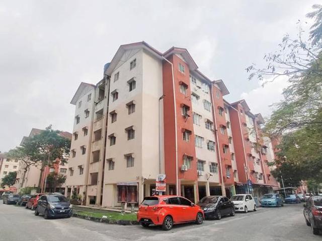 Tingkat 2 Corner Unit 600m ke LRT Flat PKNS Seksyen 7 Shah Alam