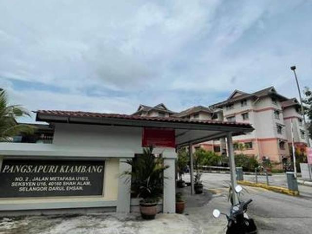 TINGKAT 2 FULL LOAN Pangsapuri Kiambang Bukit Subang Shah Alam