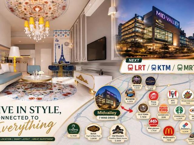 TOD MRT LRT KTM Furnish 23 Rooms Dual Key FREE Cashback 0 DP
