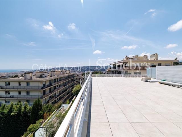 Toit terrasse d'exception à vendre à Nice Cimiez avec vue mer panoramique