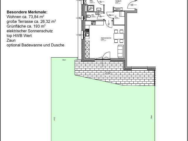 TOP 2 Erdgeschoss Terrasse Garten
