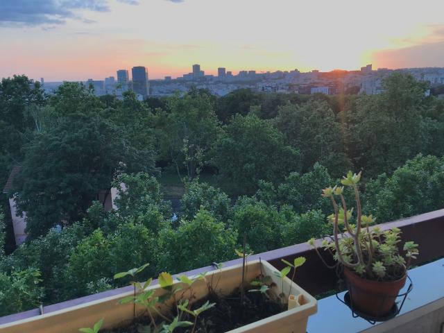 Top Flor, balcony, bright, facing a beautiful park