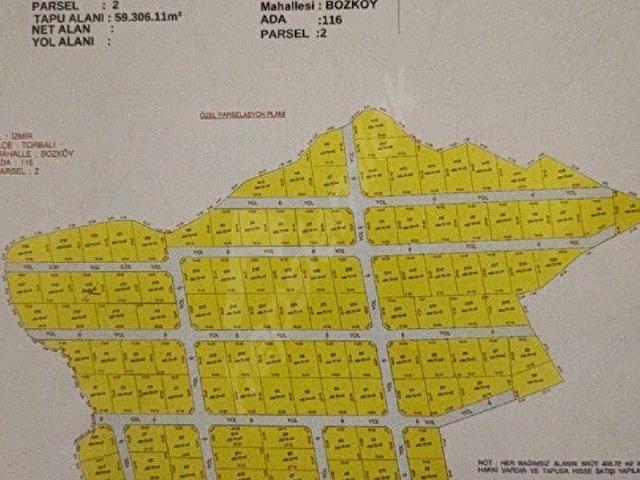 Torbalı bozköyde DE 400 m2 satılık arsa