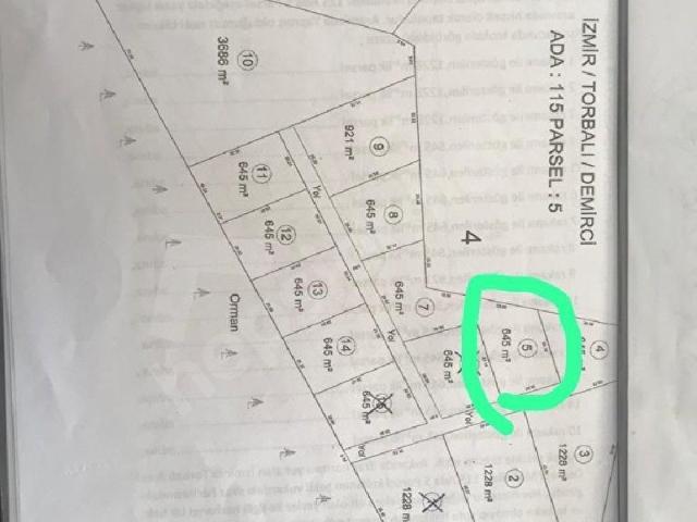 torbalı demircide tapulu 642 m tarla