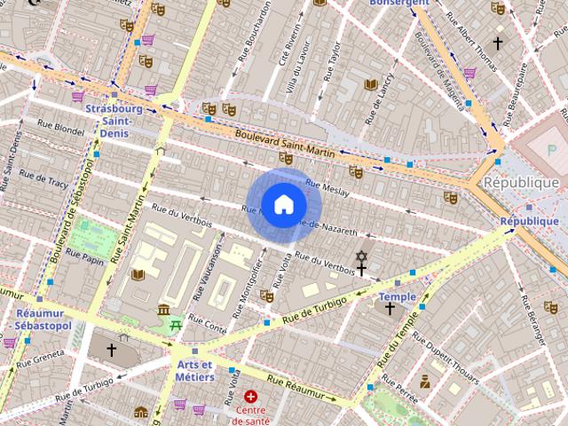 Tout savoir sur cet appartement dans le quartier Arts et Métiers, à Paris 3ème