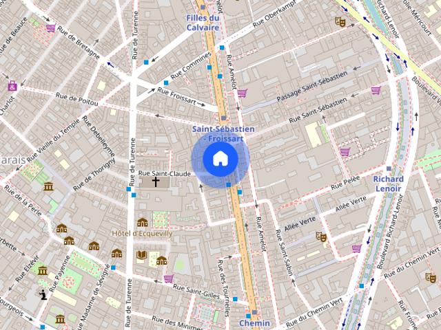 Tout savoir sur cet appartement dans le quartier Archives, à Paris 3ème