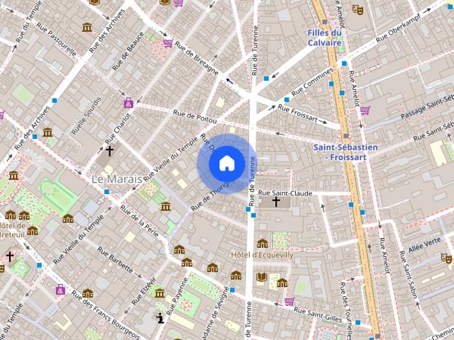 Tout savoir sur cet appartement dans le quartier Archives, à Paris 3ème