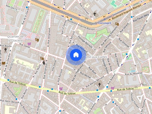 Tout savoir sur cet appartement dans le quartier Buttes Aux Cailles Glacière, à Paris 13ème