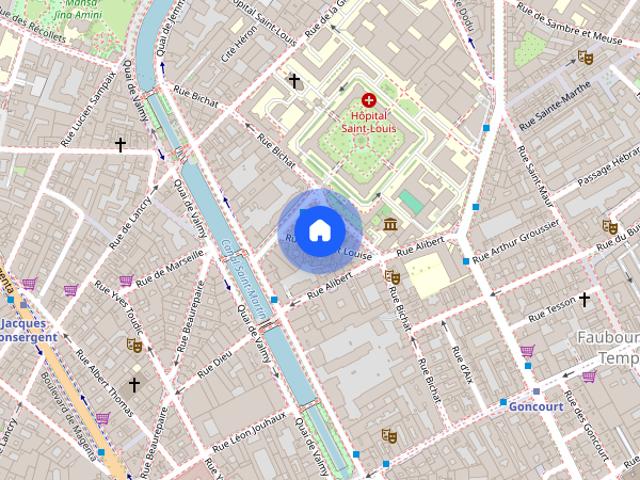 Tout savoir sur cet appartement dans le quartier Faubourg du Temple Hôpital Saint Louis, à Paris 10ème