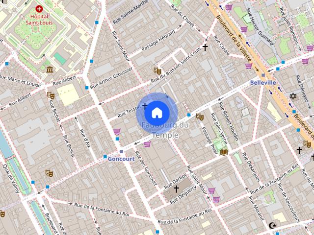 Tout savoir sur cet appartement dans le quartier Faubourg du Temple Hôpital Saint Louis, à Paris 10ème