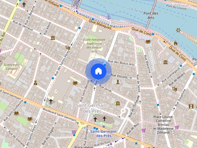 Tout savoir sur cet appartement dans le quartier Saint Germain des Prés, à Paris 6ème