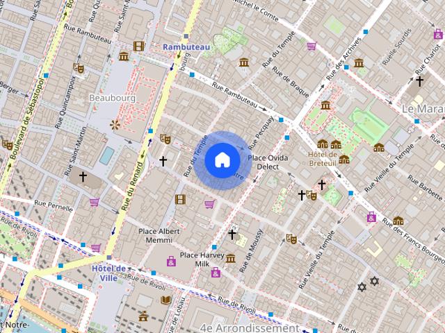 Tout savoir sur cet appartement dans le quartier Saint Merri, à Paris 4ème