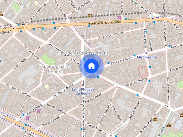 Tout savoir sur cet appartement dans le quartier Saint Philippe du Roule, à Paris 8ème